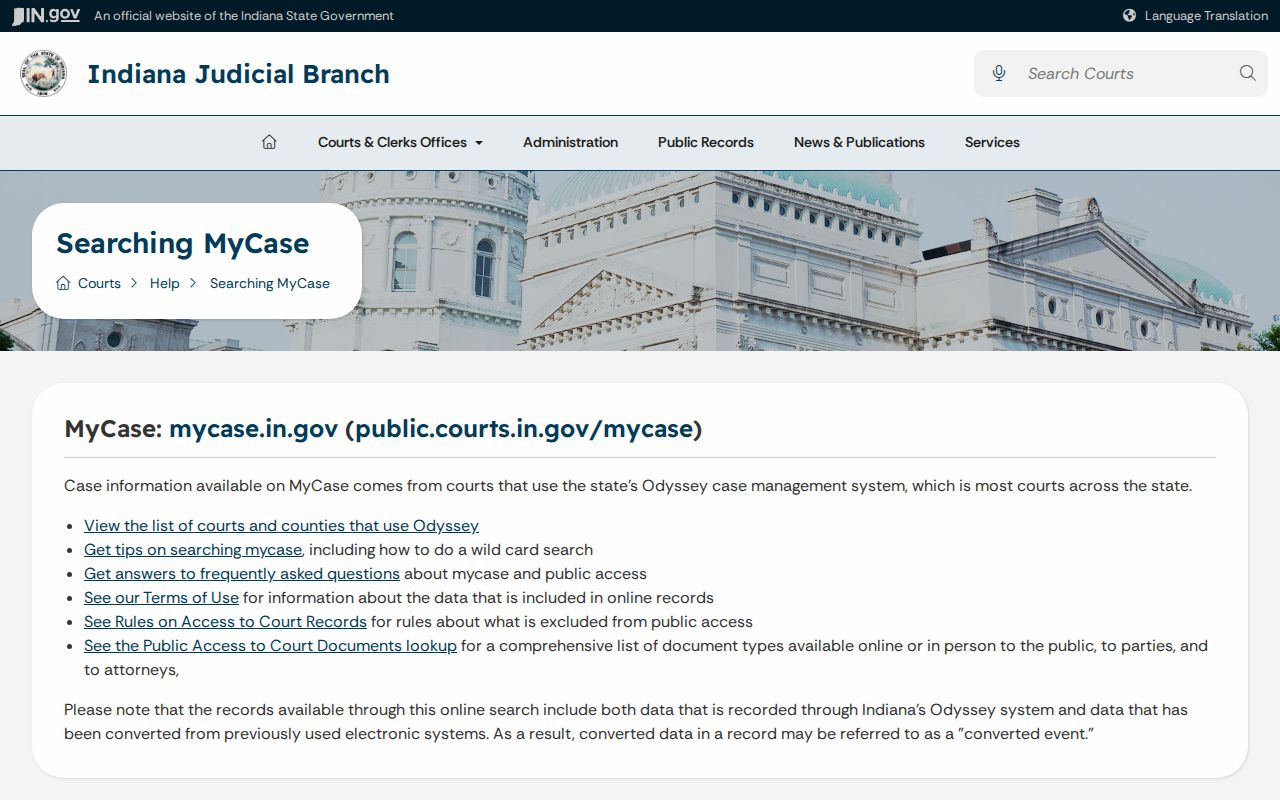Huntington County warrant record confidentiality and older case limits